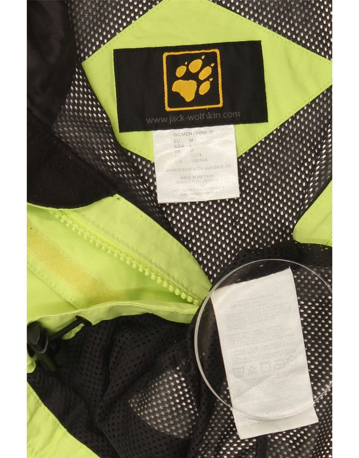 Giacca antipioggia con cappuccio da donna Jack Wolfskin UK 12/14 Poliammide verde medio