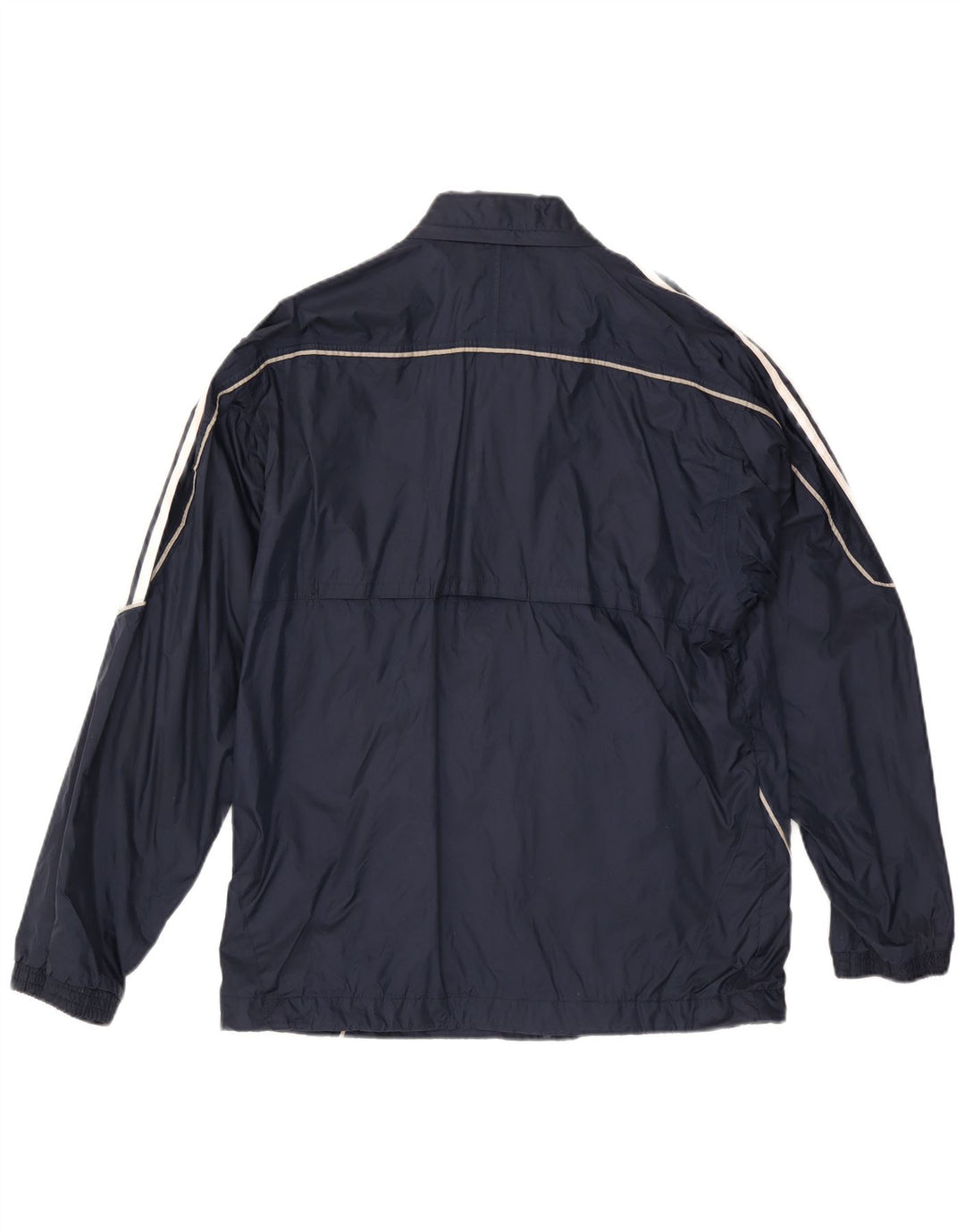 Giacca antipioggia da uomo Adidas con cappuccio UK 36 Small Blu Navy Poliammide