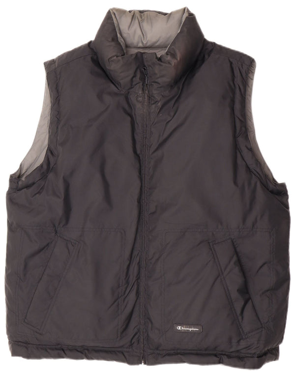 Gilet imbottito reversibile da uomo Champion UK 40 Large Nero in poliammide