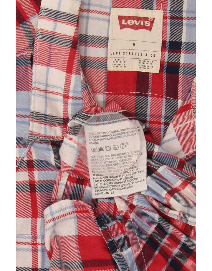 Camicia da donna Levi's UK 14 cotone a quadri rossi medi