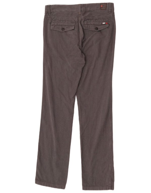 Pantaloni casual dritti da uomo Tommy Hilfiger W32 L34 pied de poule grigio