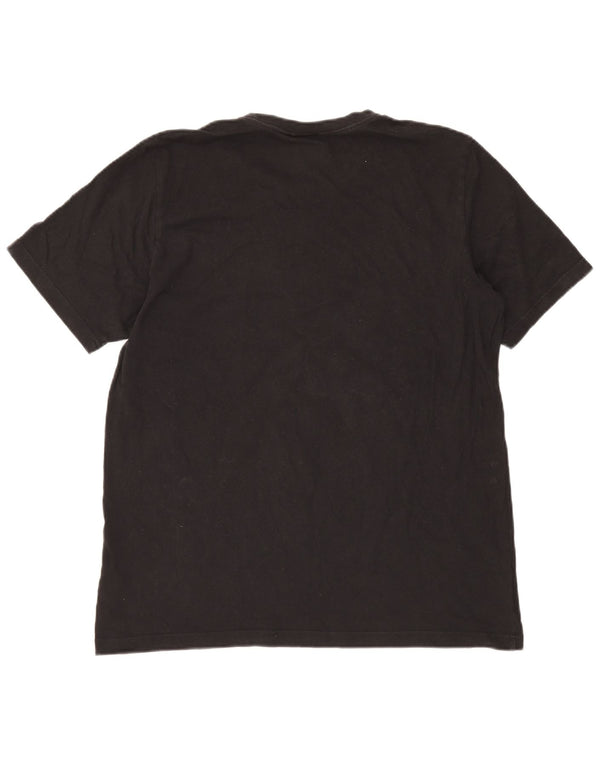 T-shirt grafica da uomo Adidas Top grande in cotone nero