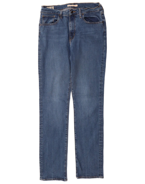 Jeans dritti a vita alta Levi's 724 da donna W31 L32 Lyocell blu