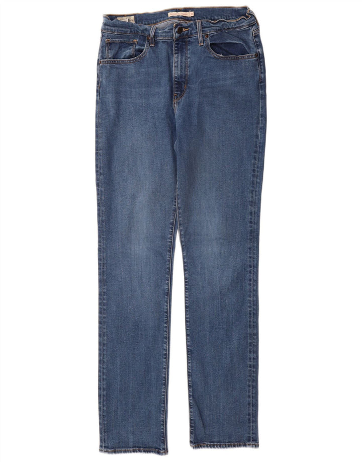 Jeans dritti a vita alta Levi's 724 da donna W31 L32 Lyocell blu