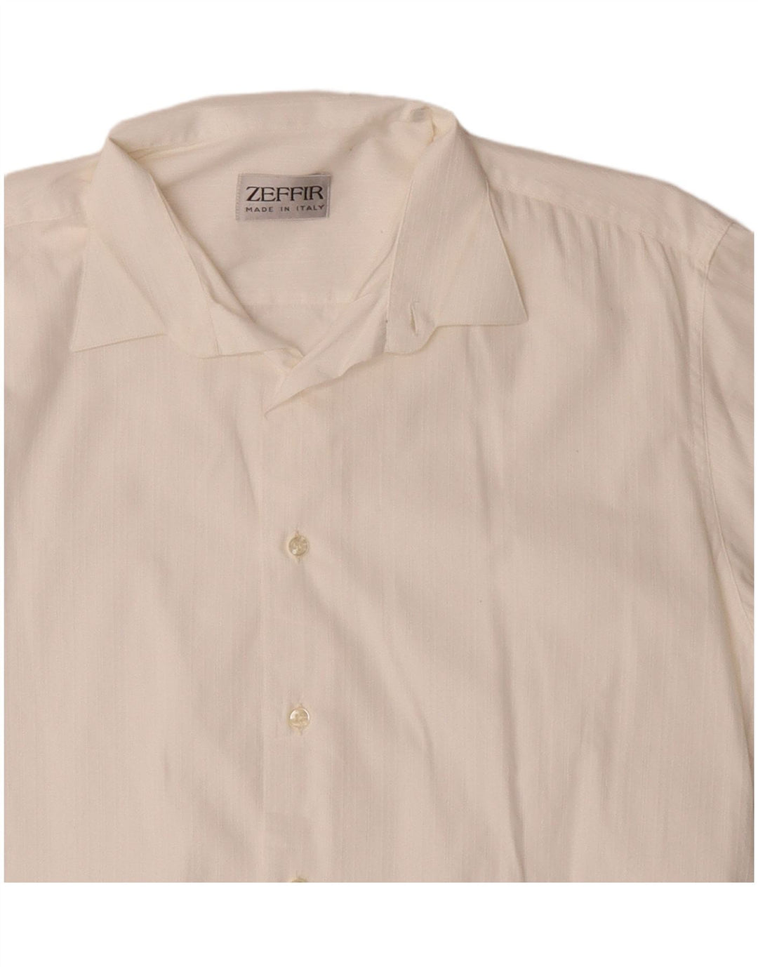 Camicia vintage da uomo in cotone bianco medio