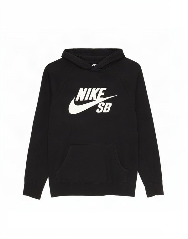 Felpa con cappuccio grafica Nike da uomo media nera