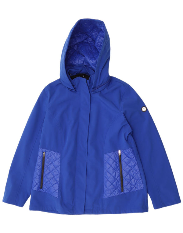 Giacca a vento con cappuccio Dkny da donna The Windcheater UK 18 XL Blu