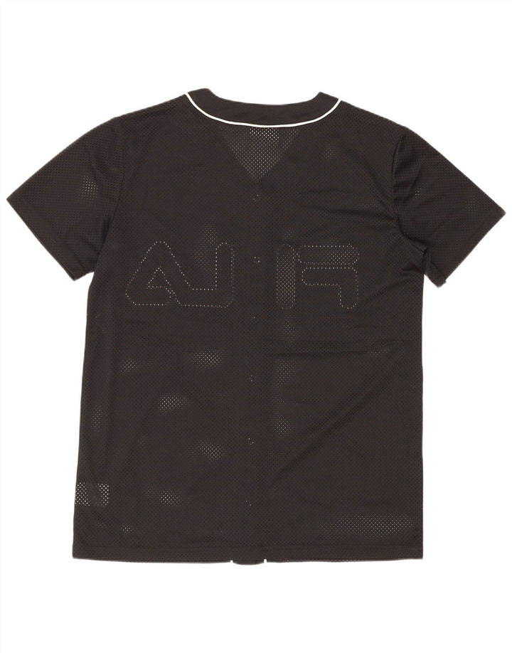 Top in jersey oversize con grafica da donna Fila UK 6 XS poliestere nero