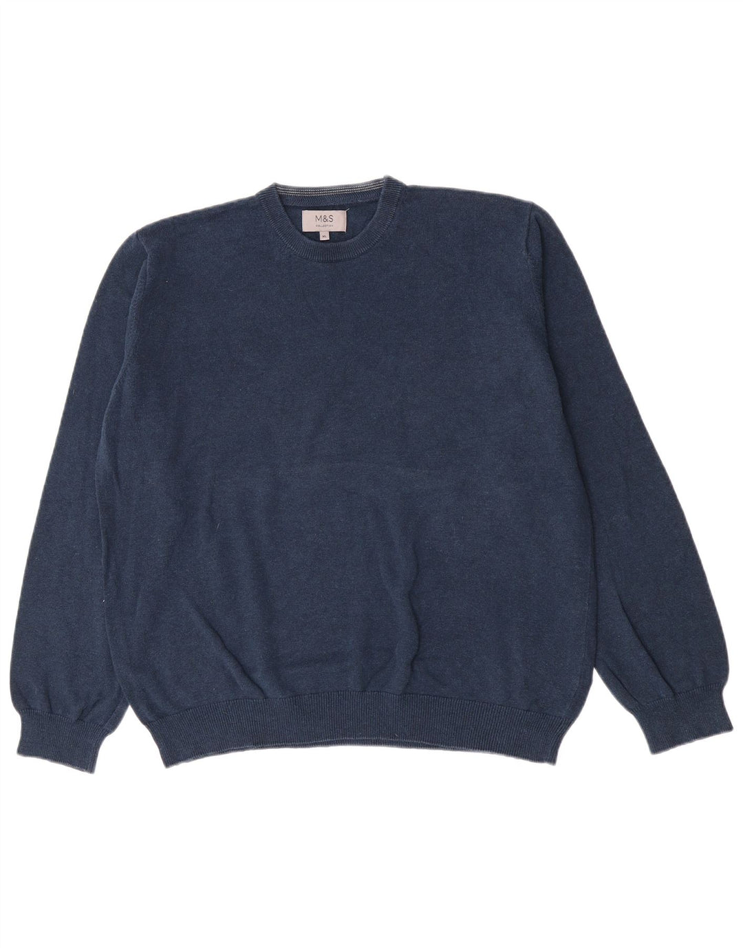 Maglione maglione girocollo da uomo Marks & Spencer XL cotone blu navy