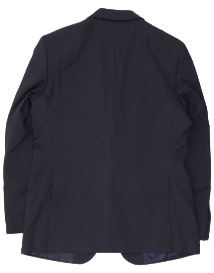 Giacca blazer a 2 bottoni da uomo Marks & Spencer UK 40 grande poliestere blu navy