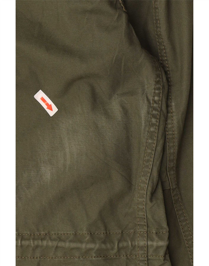 Giacca Parka con cappuccio da uomo Zara UK 40 grande color cachi