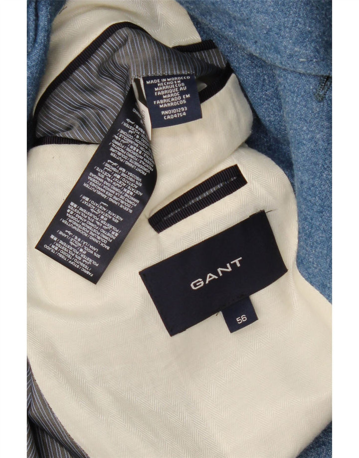 Giacca blazer da uomo a 3 bottoni Gant IT 56 XL blu poliestere