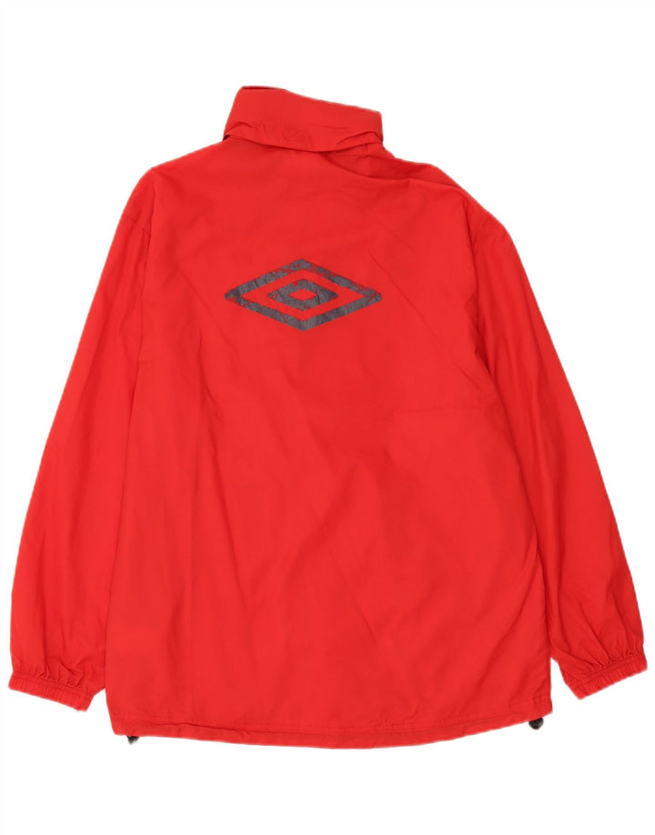 Giacca antipioggia con cappuccio grafica per ragazzi Umbro 13-14 anni Rossa
