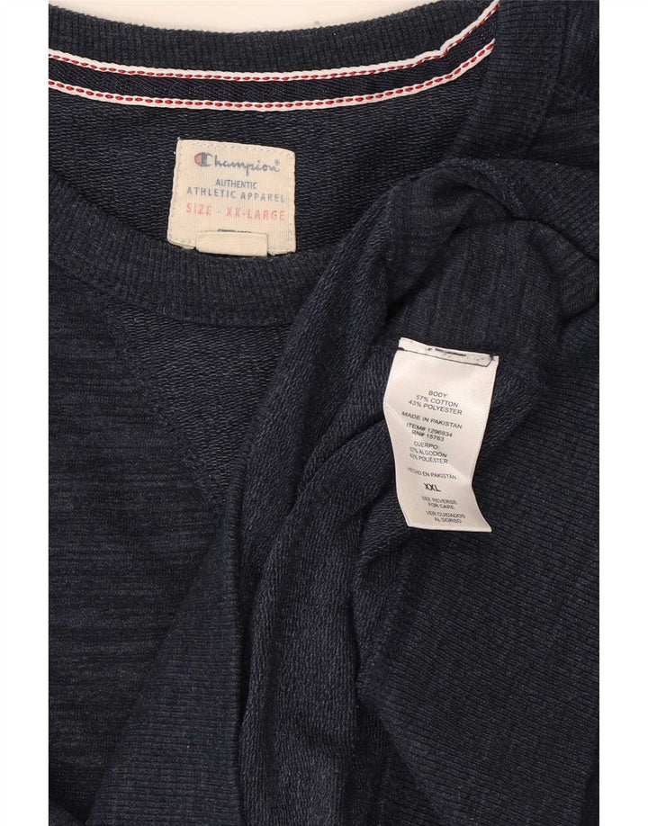 Felpa da uomo Champion Jumper 2XL Cotone screziato blu navy