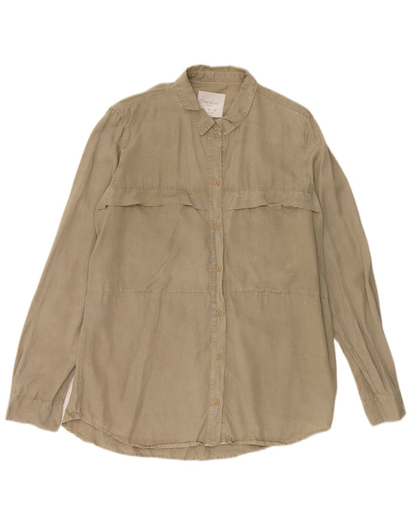 Maglia Zara Trafaluc da donna UK 14 Medium Khaki Lyocell