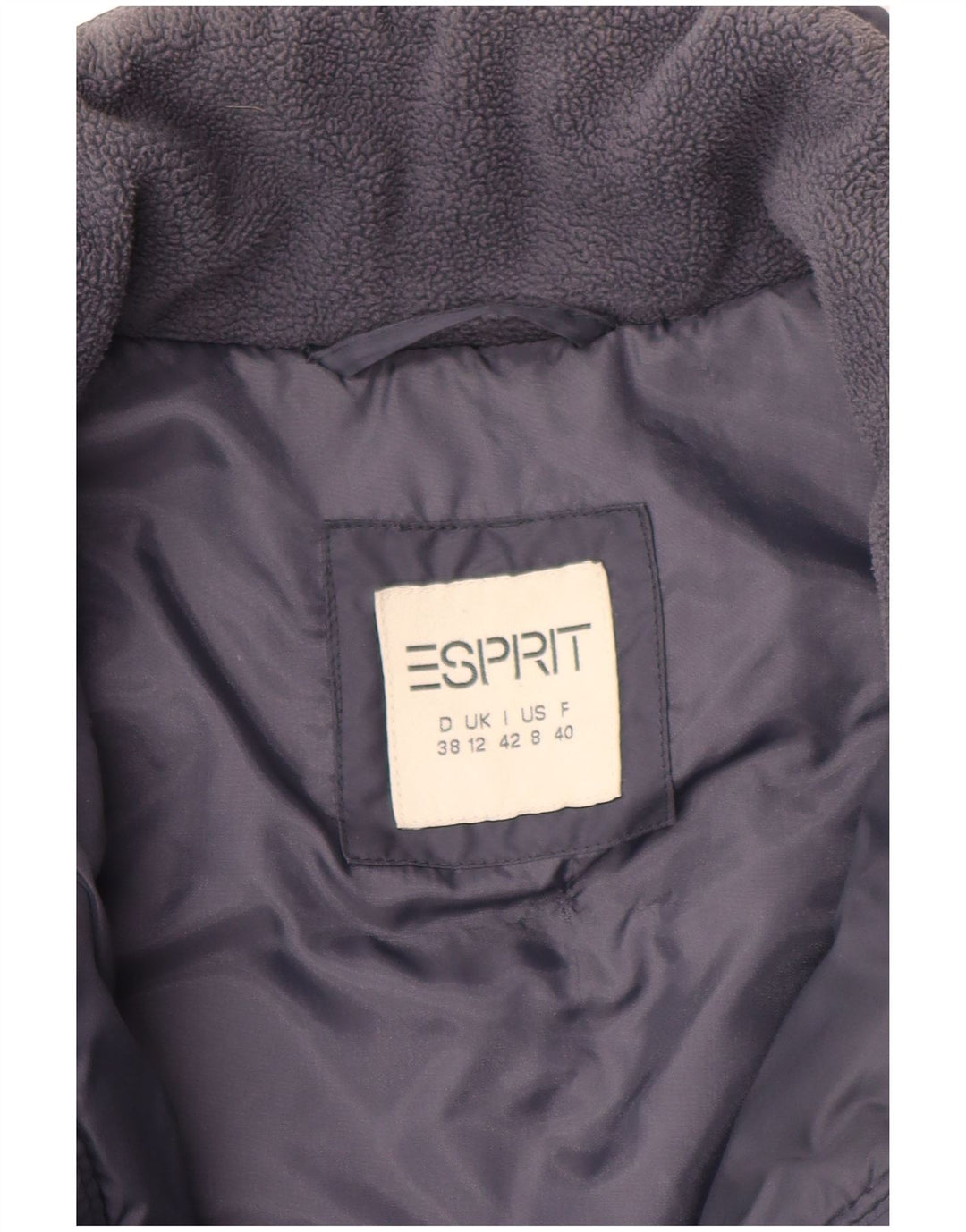 Cappotto imbottito da donna Esprit UK 12 medio blu navy
