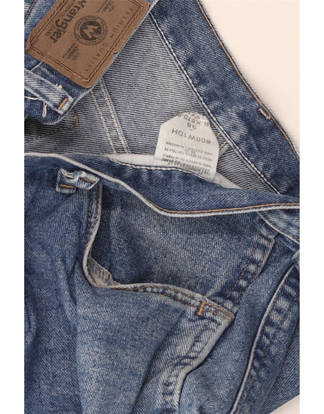 Pantaloncini di jeans da uomo WRANGLER W38 XL cotone blu