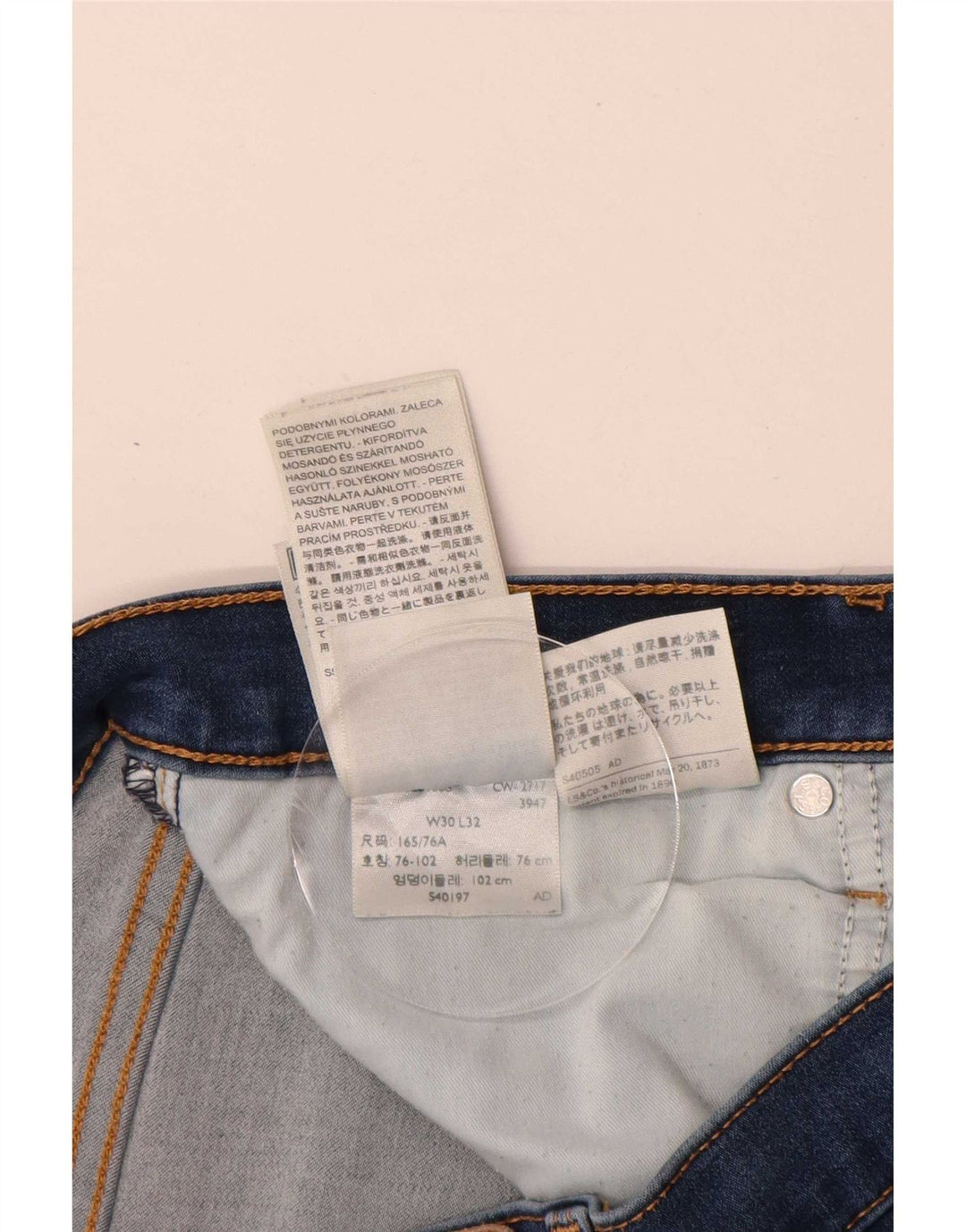 Jeans dritti modellanti da donna Levi's 314 W30 L31 cotone blu