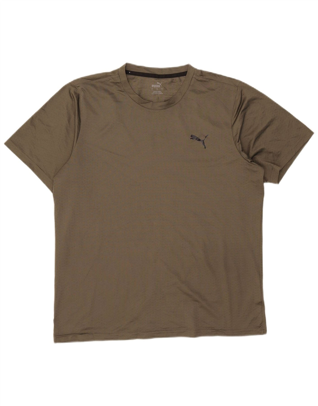 T-shirt da uomo Puma Top Large in poliestere kaki
