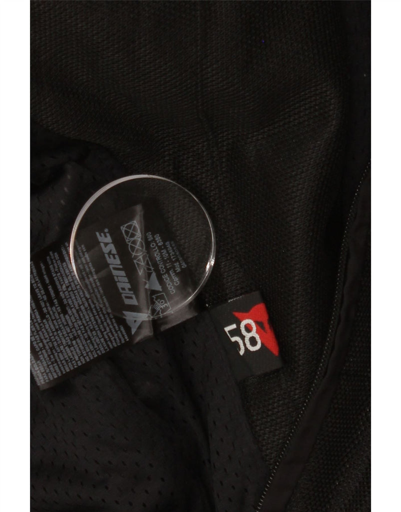 DAINESE Mens Racer Jacket IT 58 3XL Black Polyester Vintage Dainese and Second-Hand Dainese from Messina Hembry 