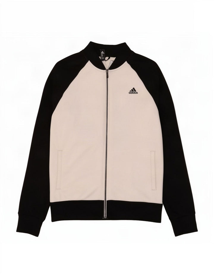 Giacca da tuta da uomo Adidas UK 48/50 XL Poliestere color block bianco
