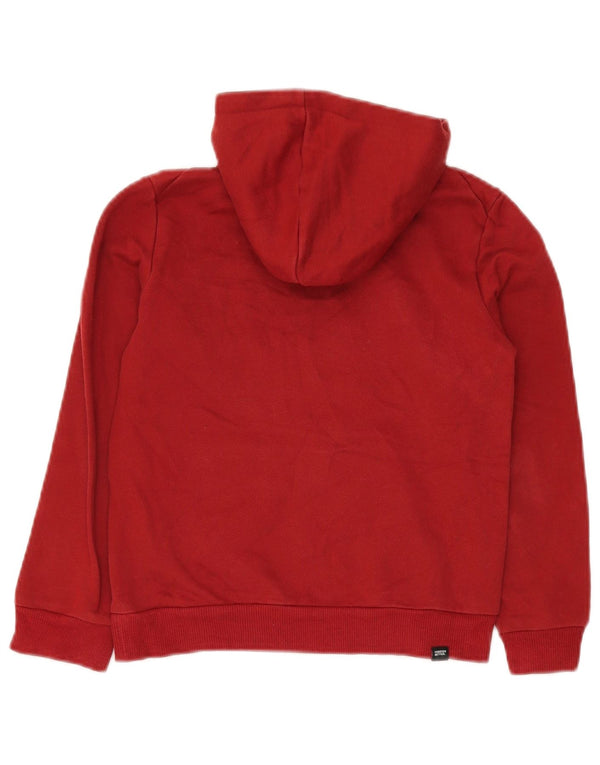 Felpa con cappuccio grafica PUMA da bambino 9-10 anni in cotone rosso