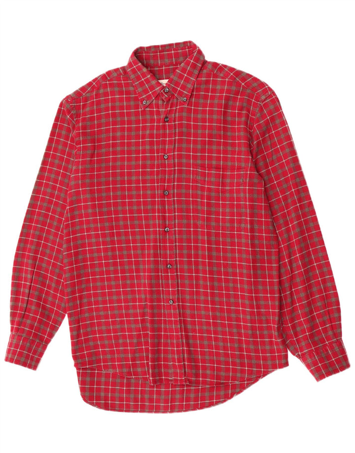 Giovanni Rosmini Camicia da uomo in flanella di cotone a quadri rosa grande