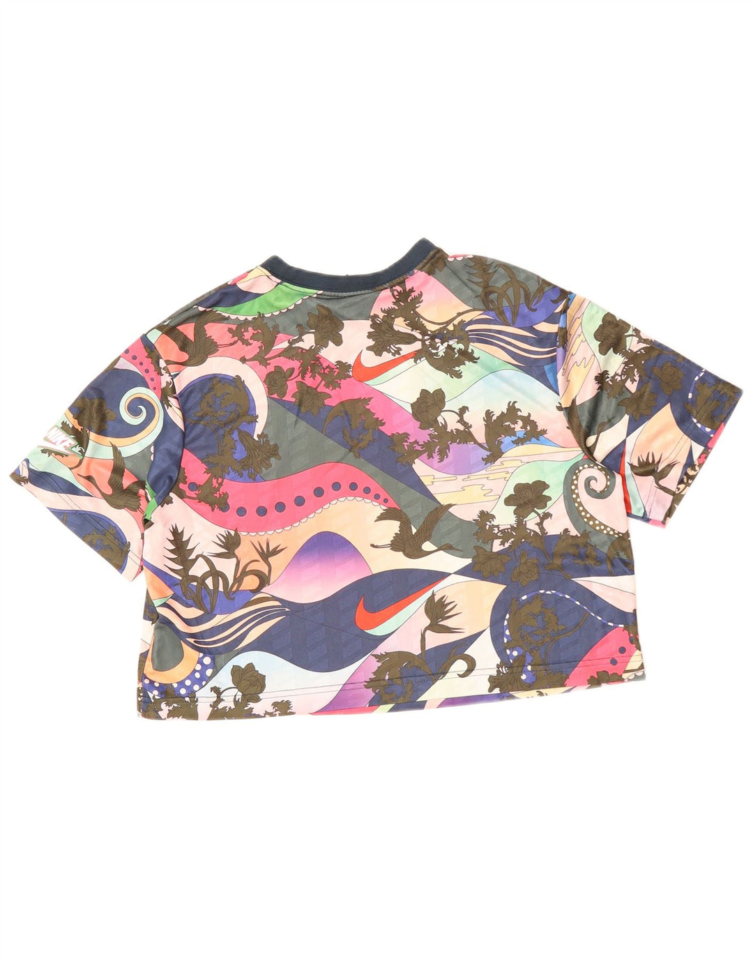 T-shirt grafica corta da donna NIKE Top UK 6 XS multicolore floreale