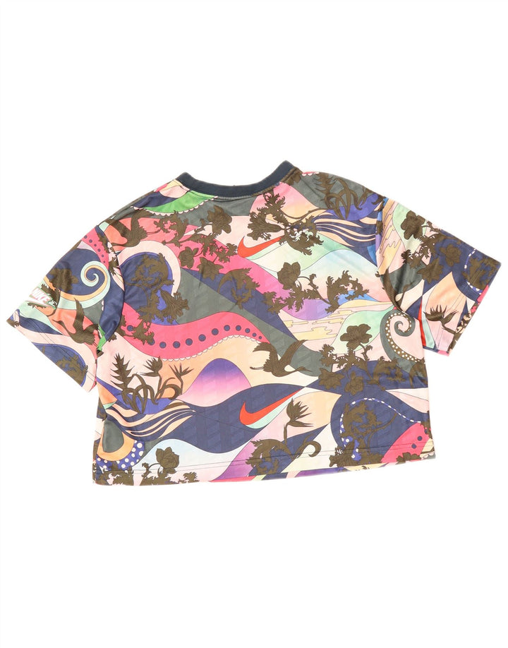 T-shirt grafica corta da donna NIKE Top UK 6 XS multicolore floreale