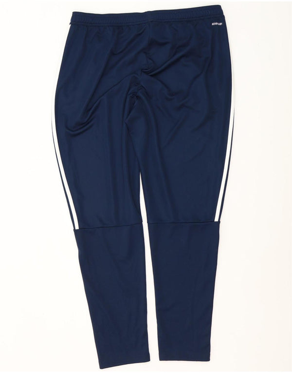 Pantaloni da tuta Adidas Aeroready da uomo XL in poliestere blu navy