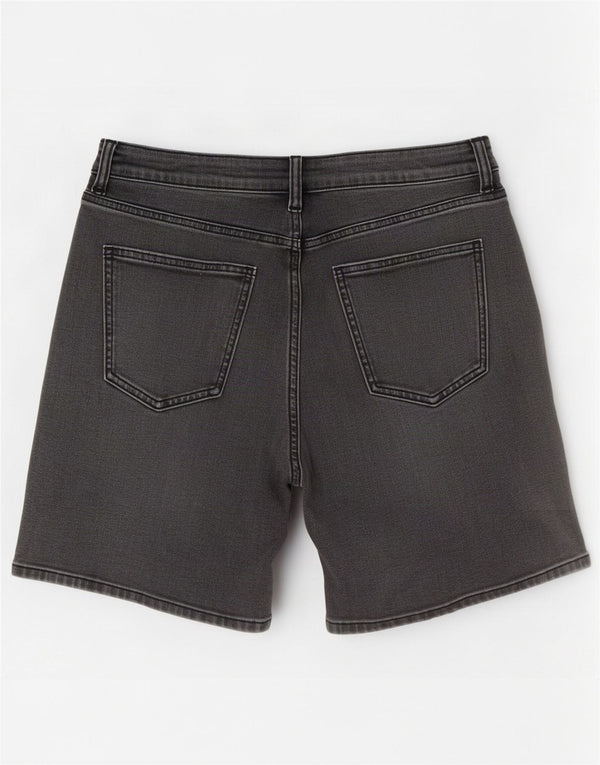 Pantaloncini di jeans Boyfriend da donna Marks & Spencer UK 12 medi W32 cotone nero