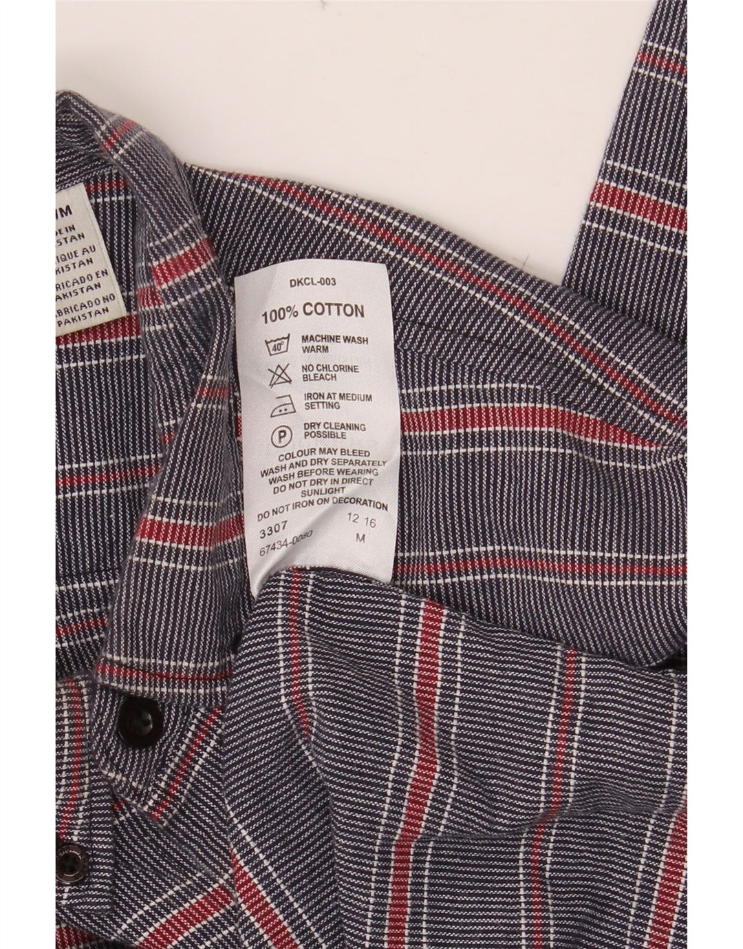 DOCKERS Camicia da uomo in cotone a righe medie blu navy