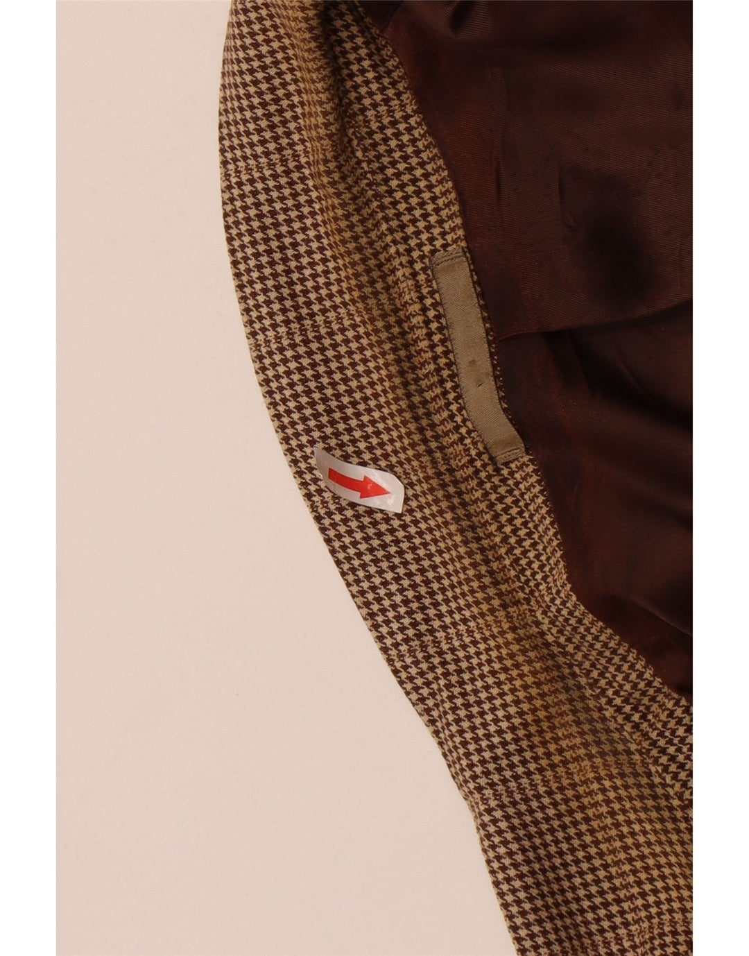 Giacca blazer da uomo a 2 bottoni Aquascutum UK 42 XL lana pied de poule marrone