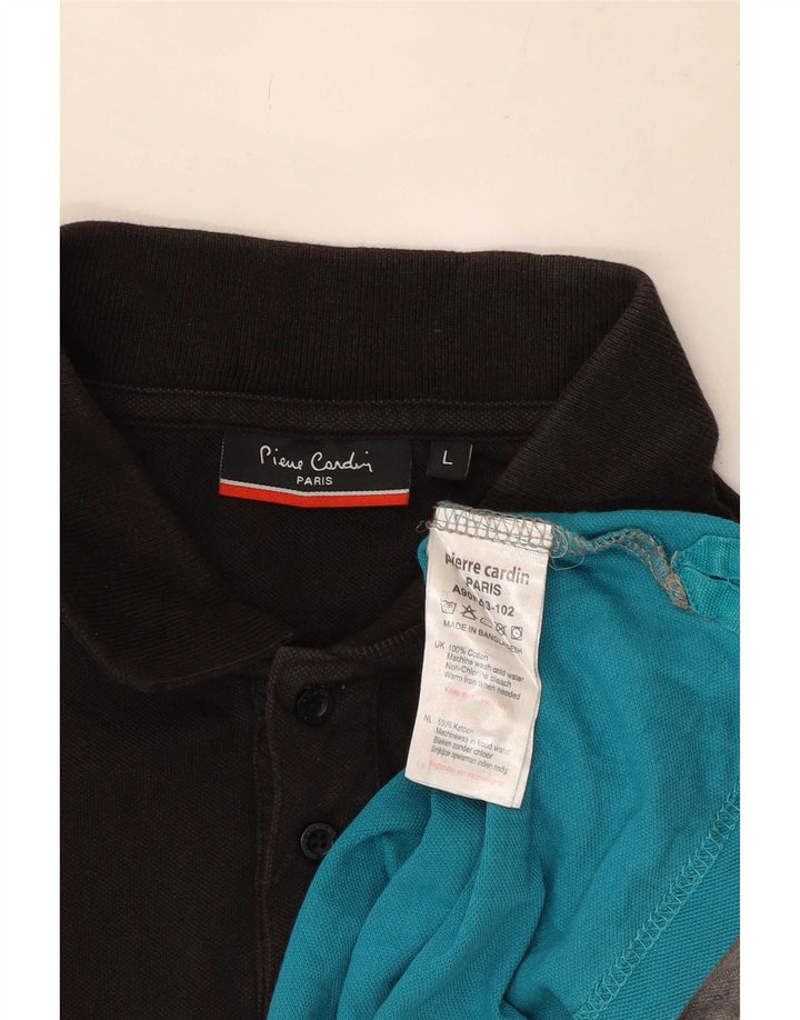 Polo grafica da uomo Pierre Cardin grande color block multicolore