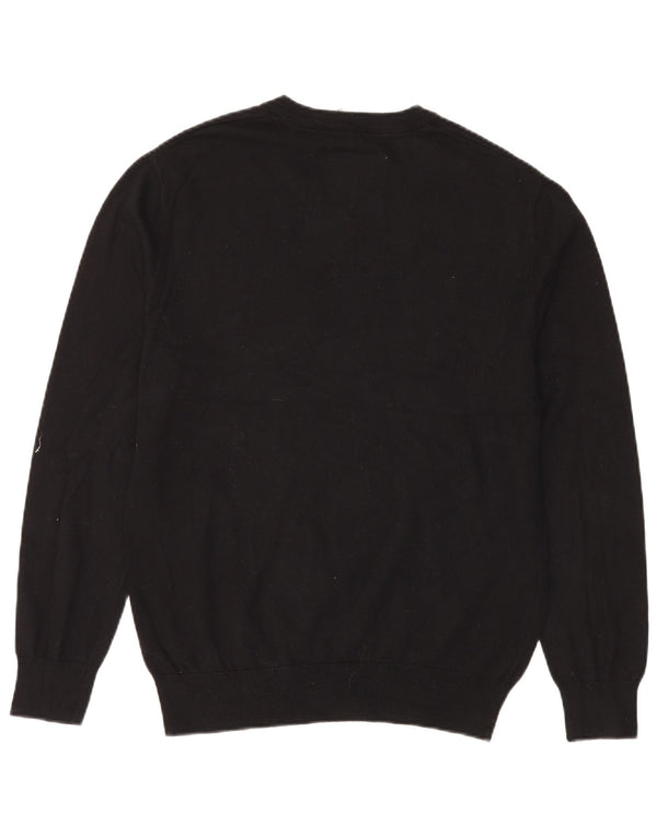 Maglione da uomo con scollo a V Jack Wills, grande cotone nero
