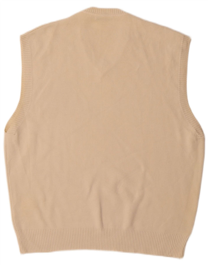Canottiera da uomo Zara Canotta grande in cotone beige