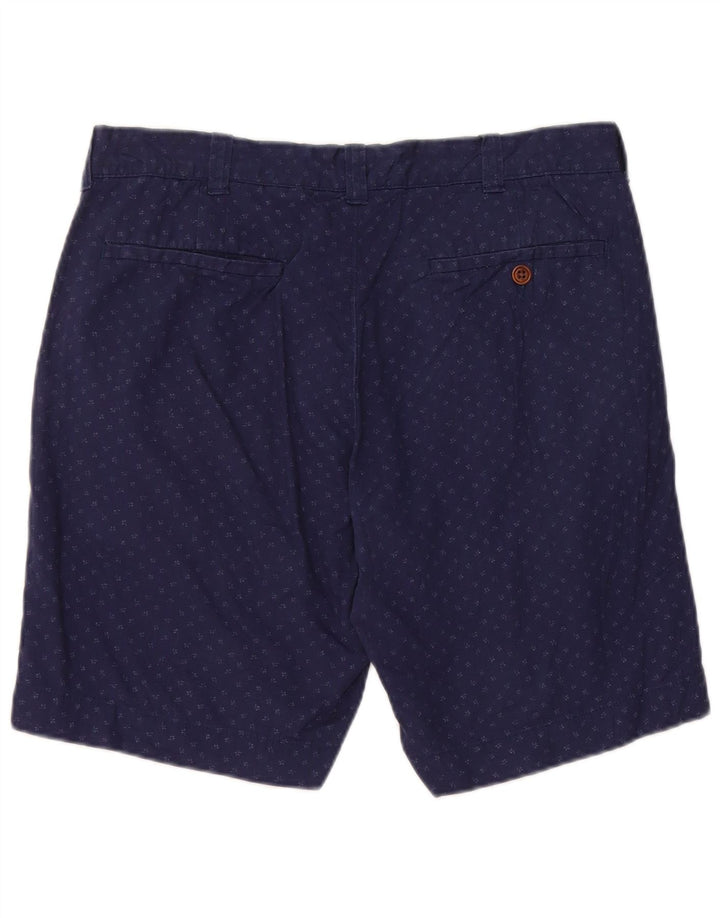 J. CREW Pantaloncini chino Stanton da uomo W32 cotone maculato blu navy medio