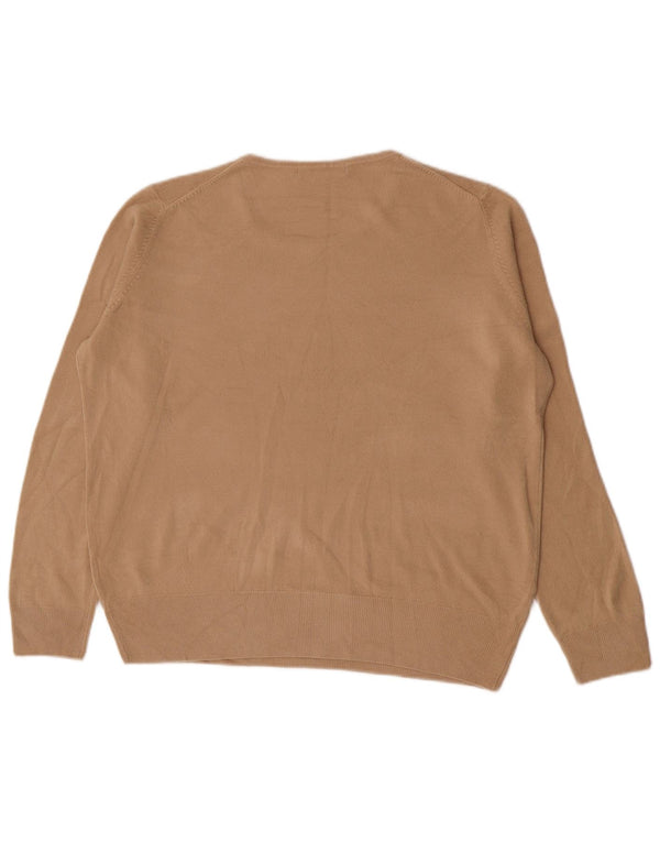 Maglione maglione con scollo a barca da donna Marks & Spencer UK 18 XL Acrilico beige