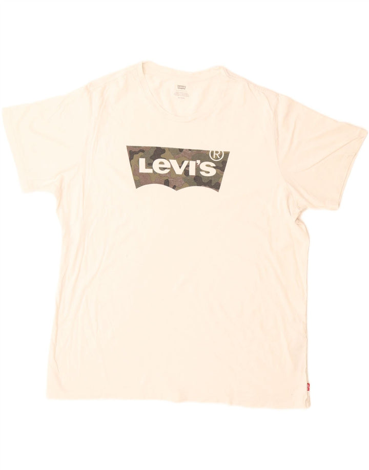 T-shirt grafica da uomo Levi's Top XL in cotone bianco