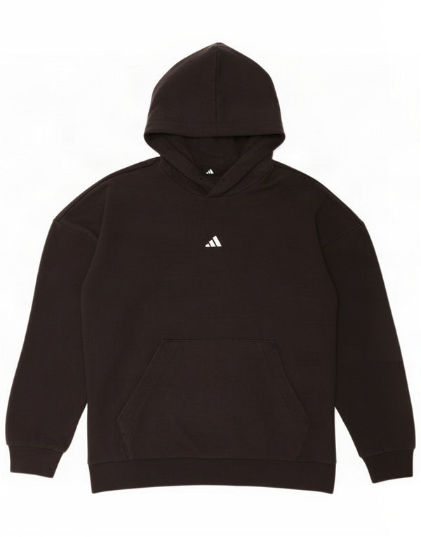 Maglia con cappuccio oversize da donna Adidas UK 20/22 XL Cotone nero