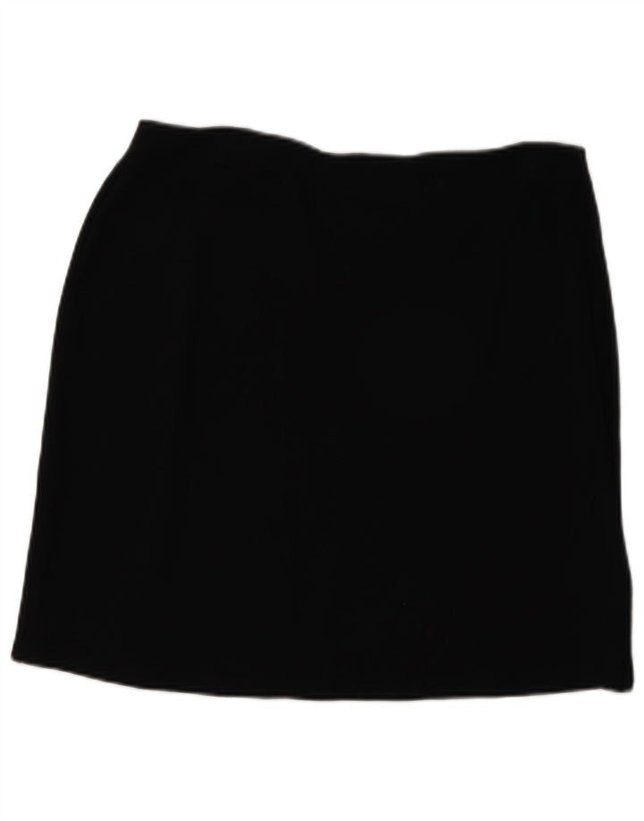 Minigonna da donna Marks & Spencer UK 14 grande W30 viscosa nera