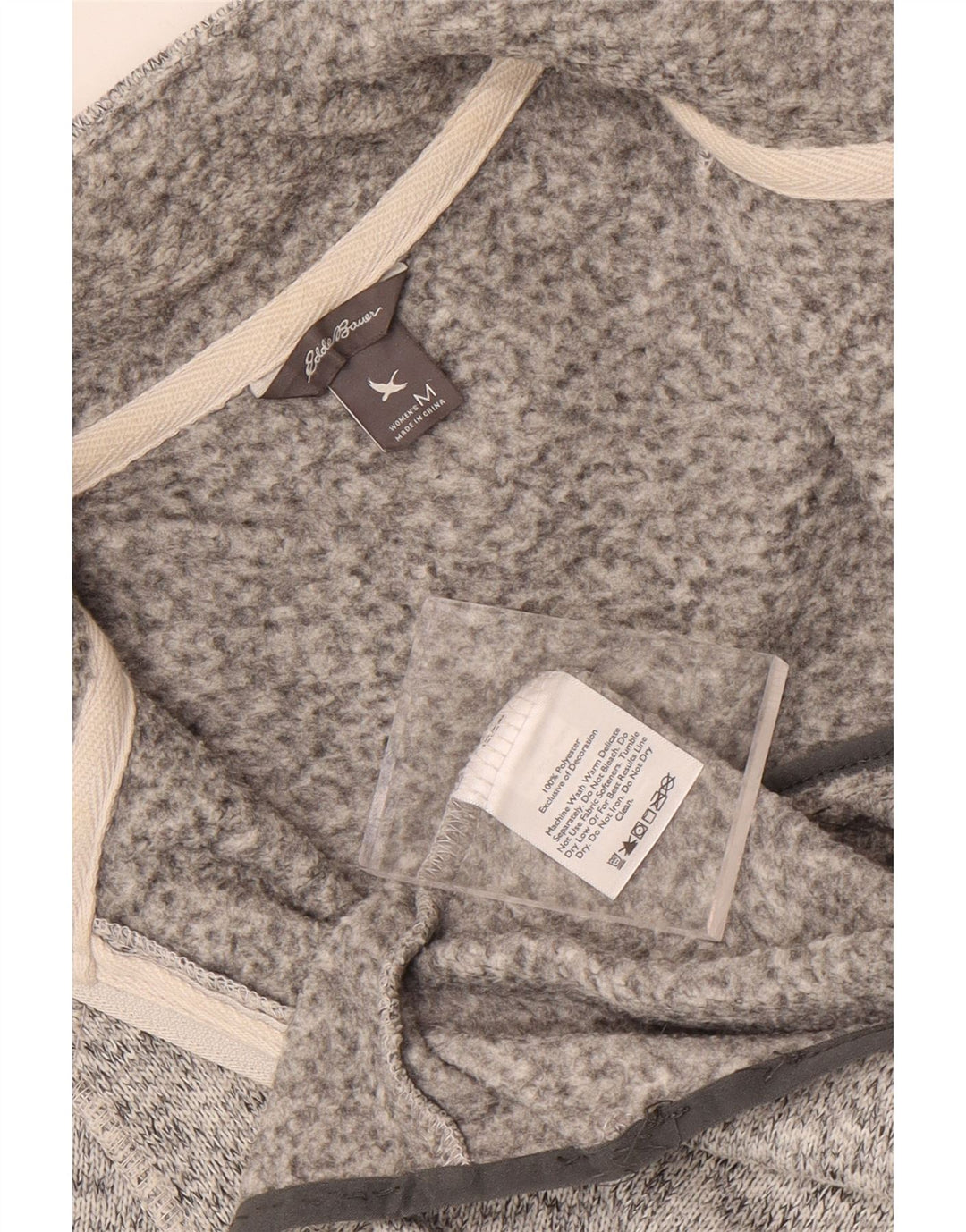 Giacca da tuta da donna Eddie Bauer UK 14 Poliestere screziato grigio medio
