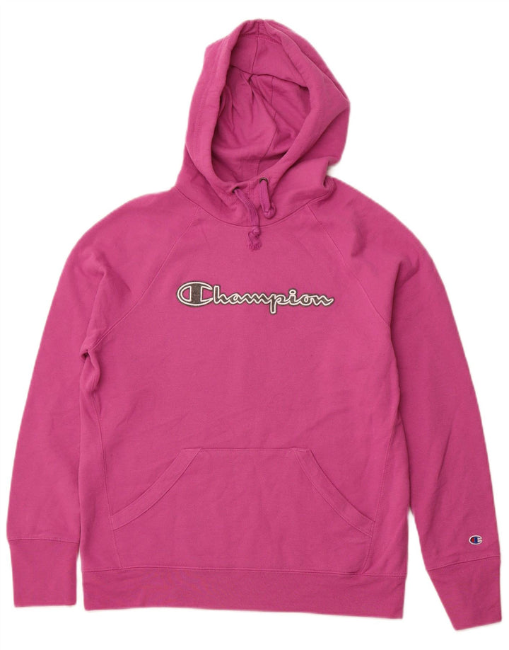 Maglione con cappuccio grafico da donna CHAMPION UK 10 piccolo poliestere rosa