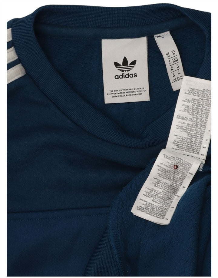 Felpa da uomo ADIDAS maglione blu medio in cotone
