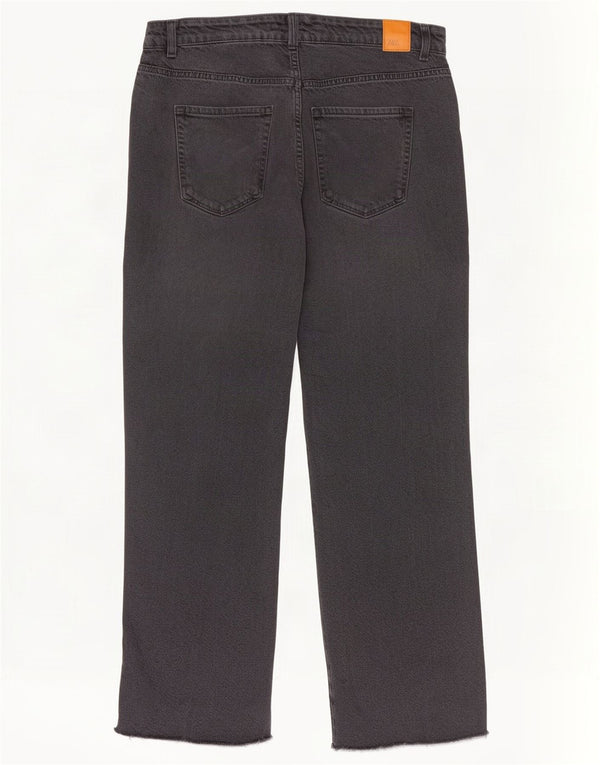 Jeans dritti a vita alta da donna Zara EU 40 medio W30 L29 grigio