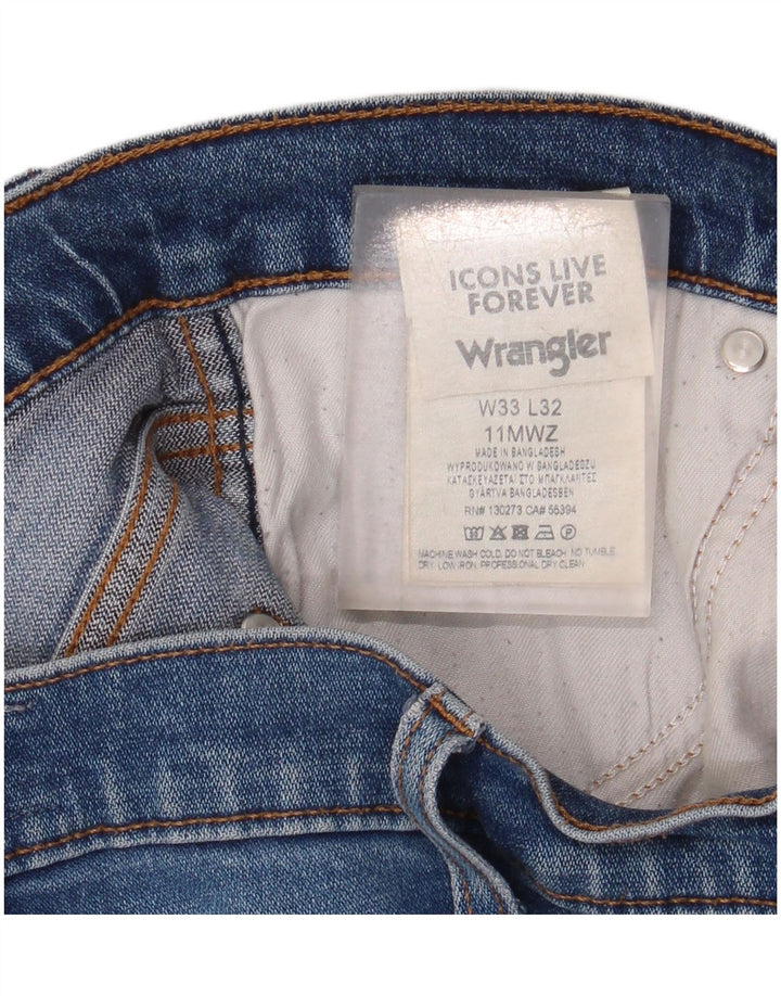 Jeans dritti da uomo Wrangler W33 L32 cotone blu