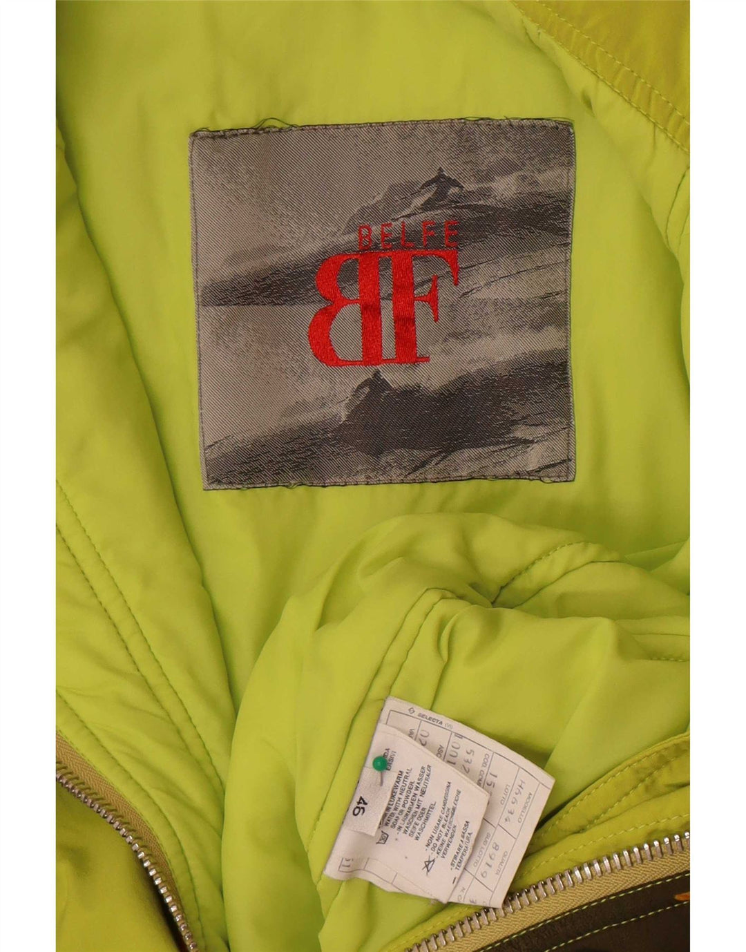 Giacca da sci oversize da donna Belfe IT 46 Large Verde Floreale Poliestere