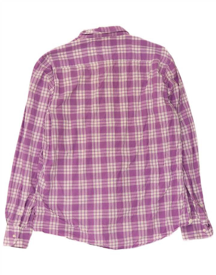 Camicia casual da uomo Massimo Dutti XL viola a quadri