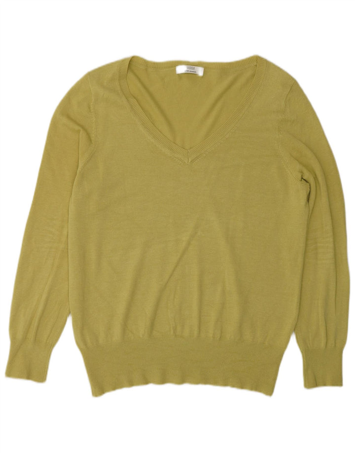 Maglione maglione con scollo a V da uomo Marks & Spencer UK 16 grande verde