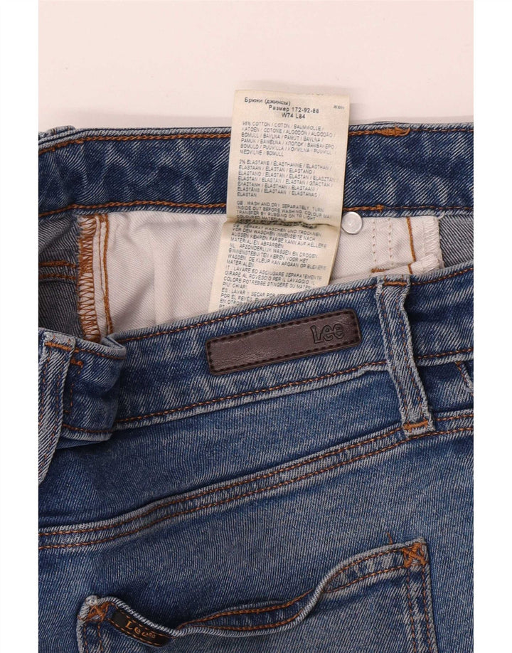 Jeans Lee da donna a gamba larga corta W29 L26 cotone blu